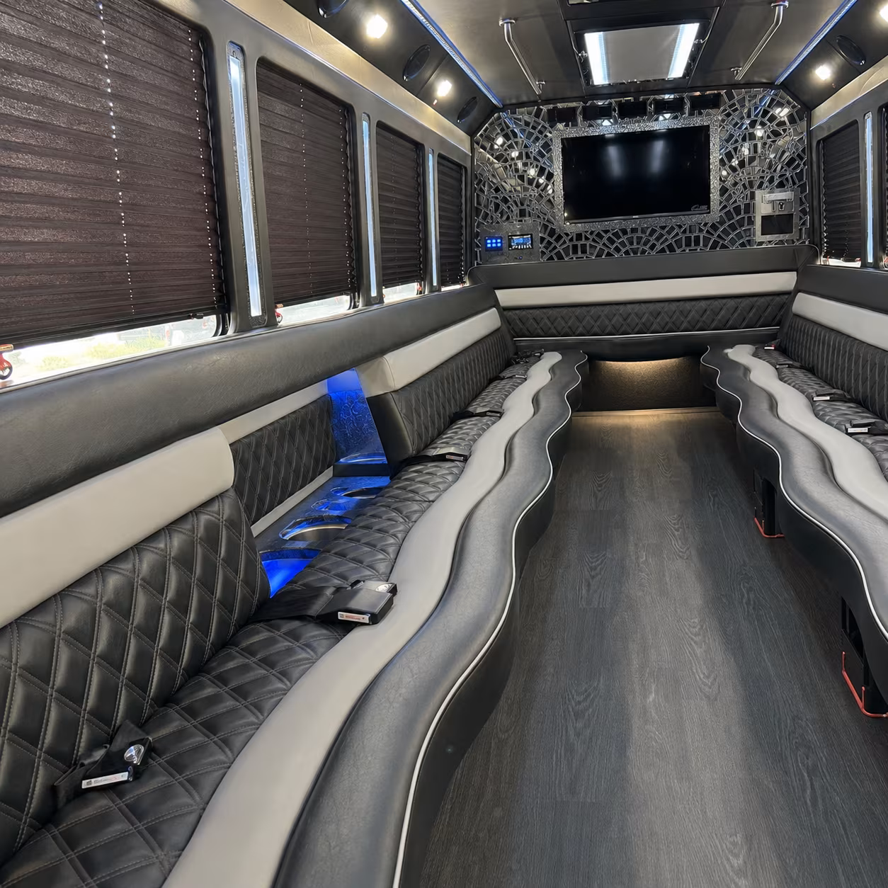 look at what you get with a party bus for your santa cruz concert night