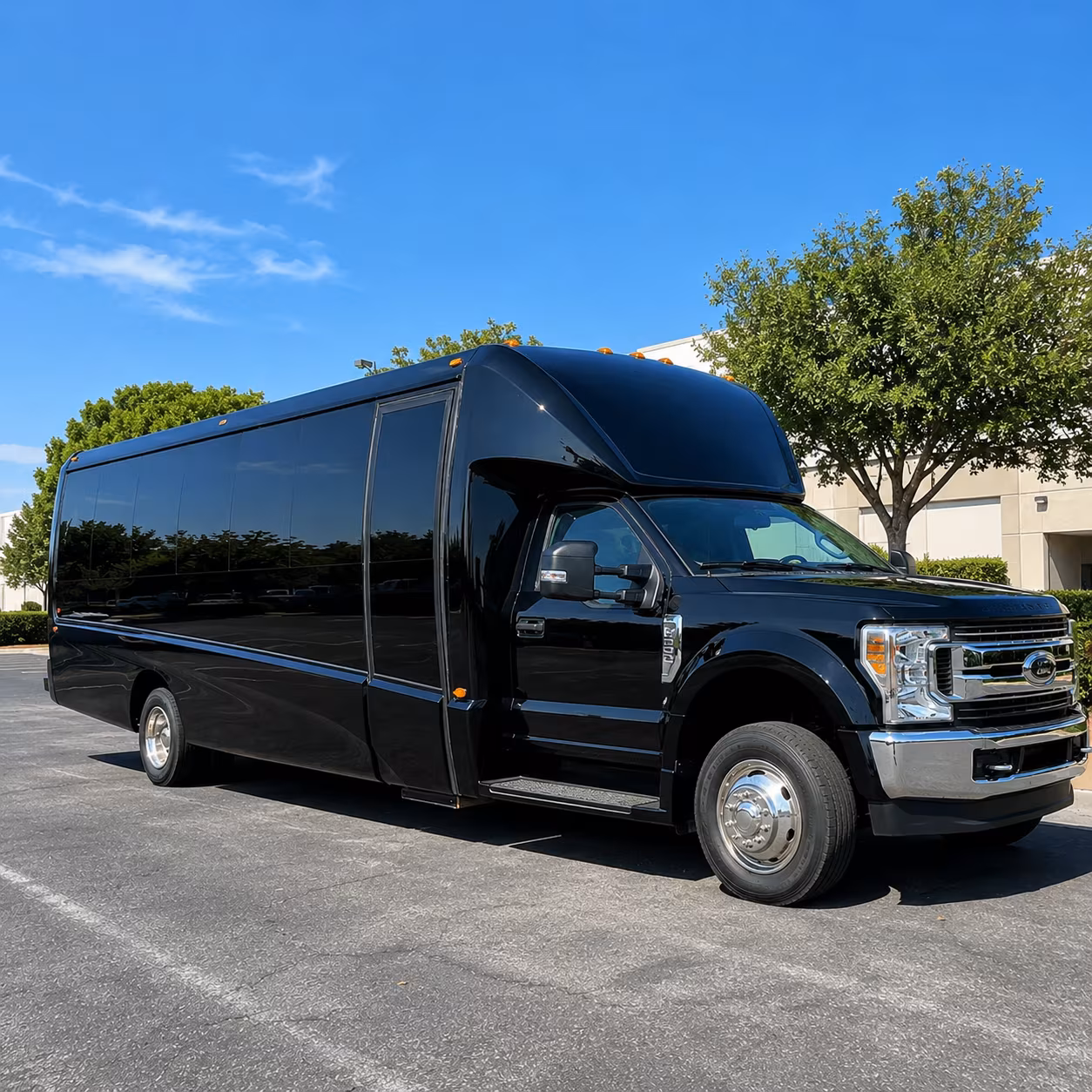 minibuses and charter buses ready for boardwalk and beach field trips