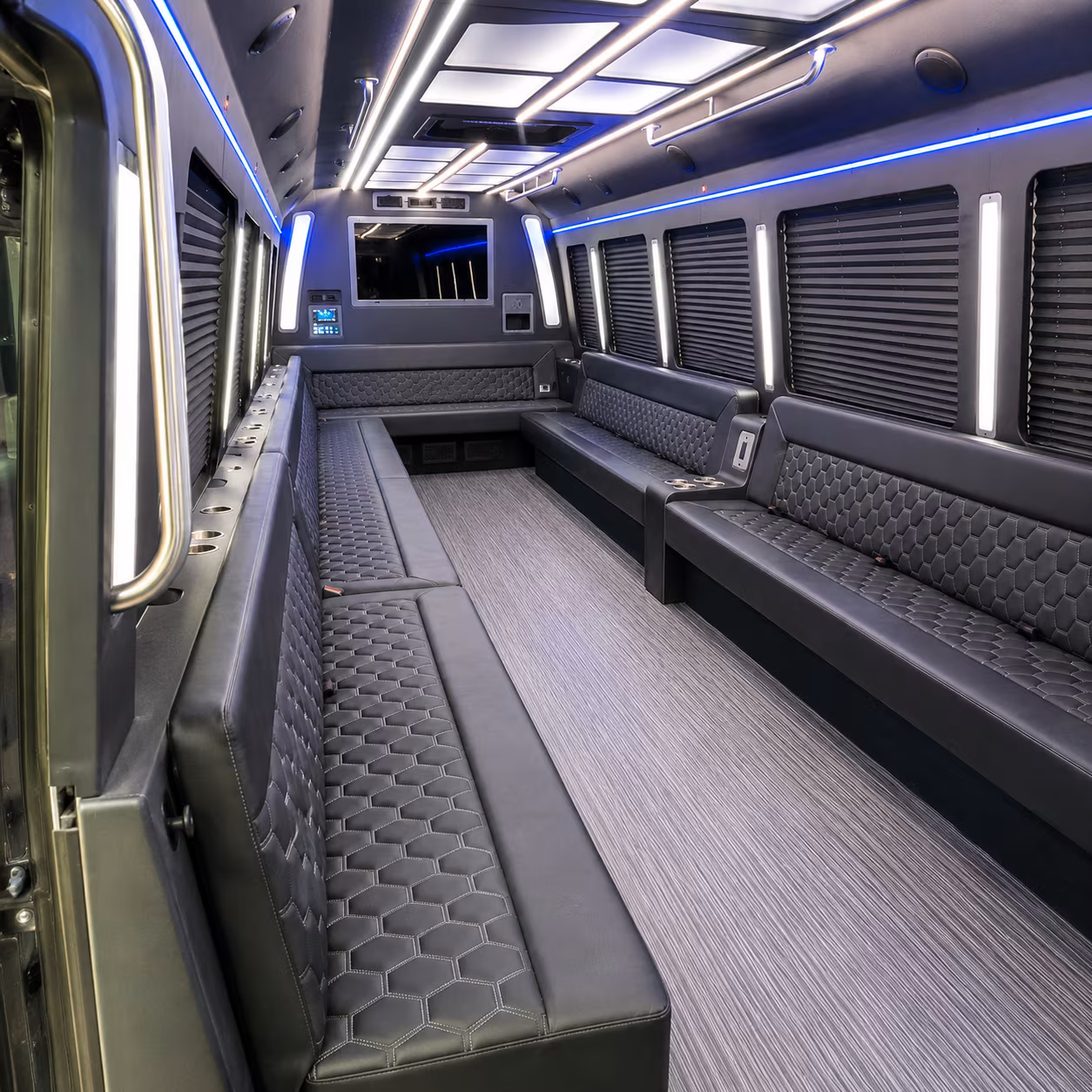 santa cruz 40 passenger party bus interior