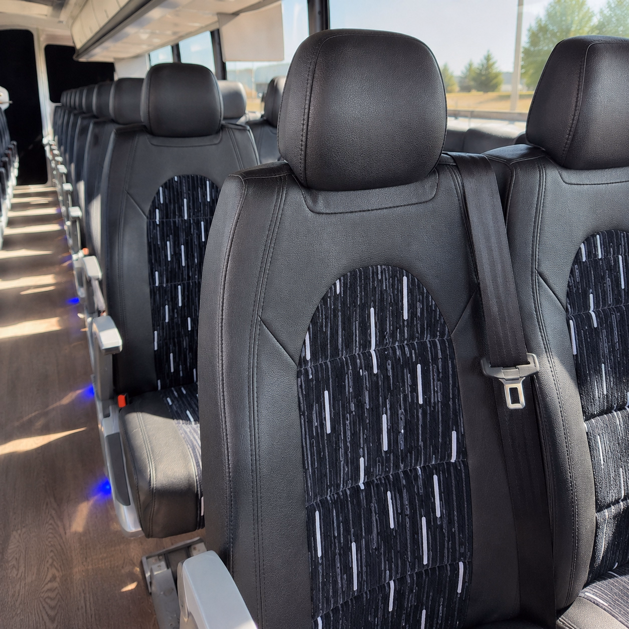 santa cruz charter bus rental inside
