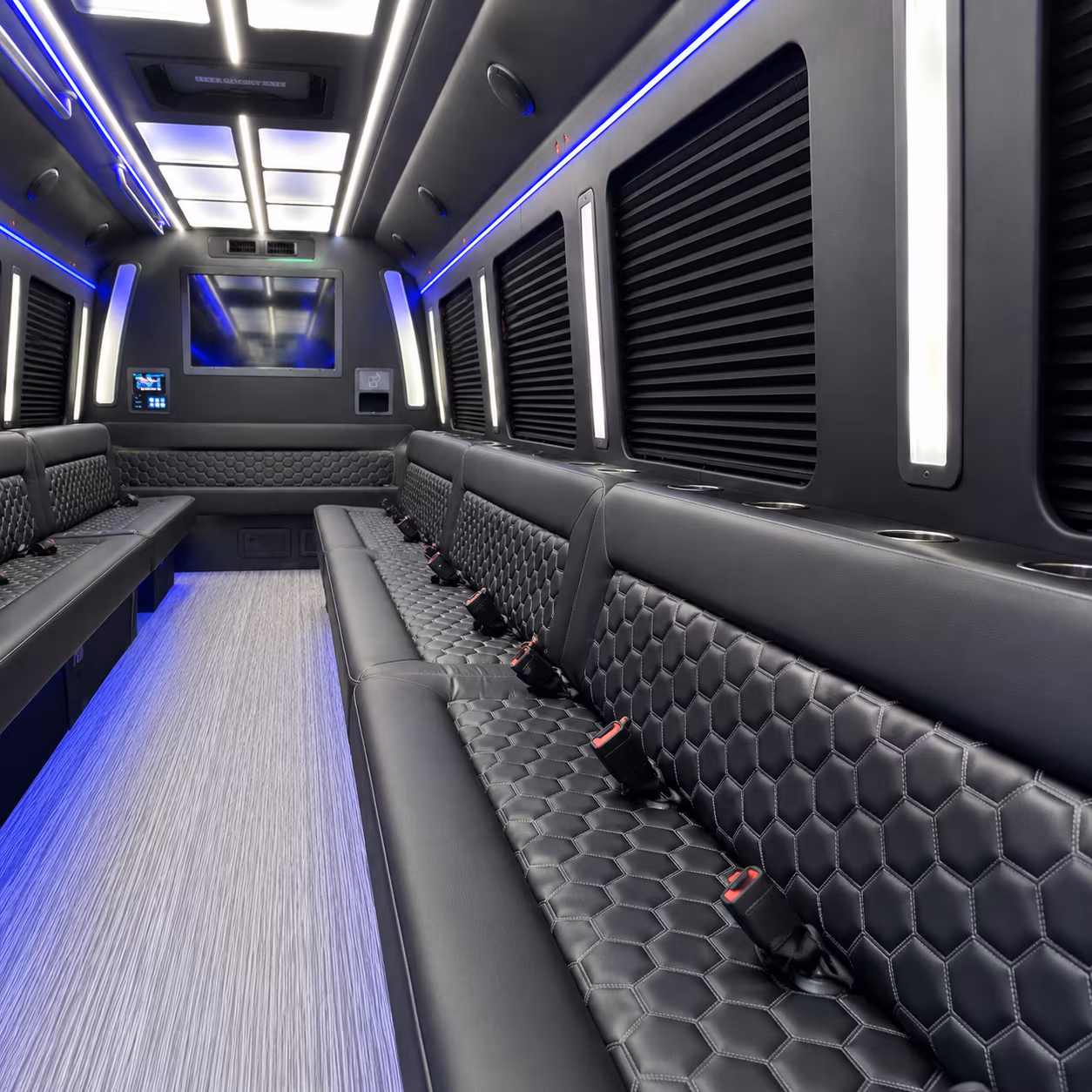 santa cruz party bus rental interior